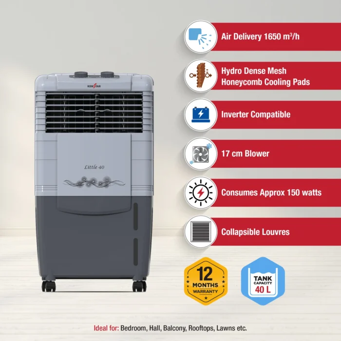 Kenstar Air Cooler Little HC 40 Gray - Image 4