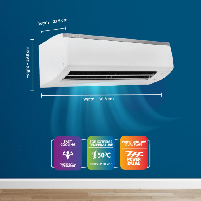 Daikin 1.5 Ton 3 Star Split AC White Non-Inverter (RL50UV16/FTL50UV16, Copper Condenser) - Image 5